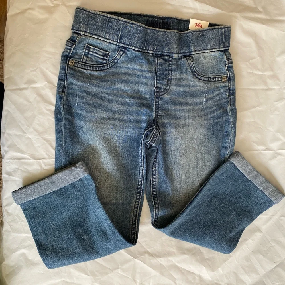 Justice pull on pedal pushers jeans size 7